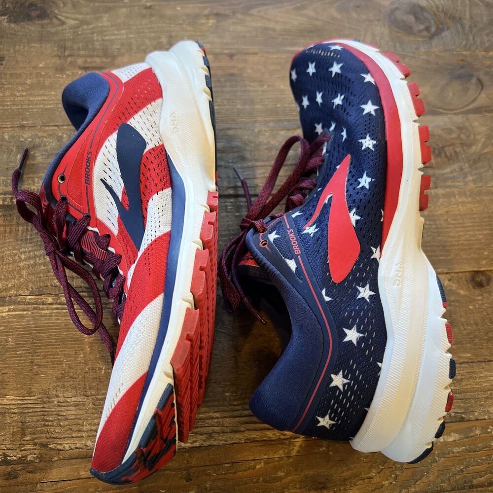 Brooks Launch 5 Victory USA Stars Stripes Womens 8.5 B Running Shoes Sneaker - Picture 6 of 12